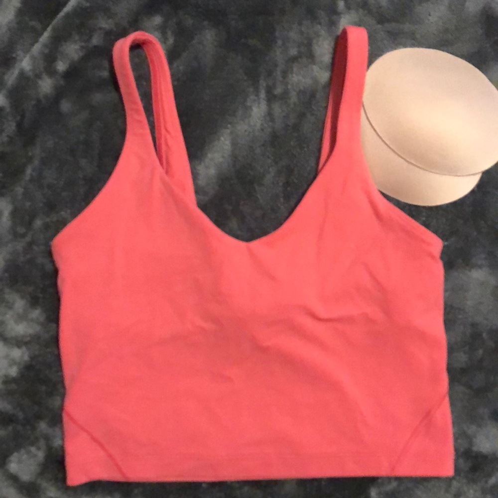 Lululemon align cropped tank size 6 in a coral color